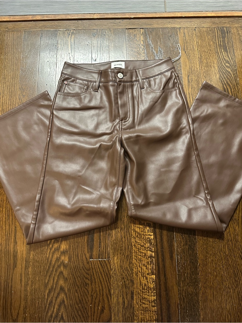 Women’s Hudson Rosalie Chocolate Brown Faux Leather Pants